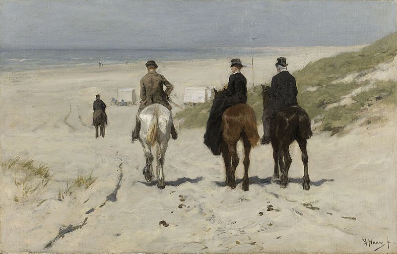 Anton Mauve - Morgenrit langs het strand